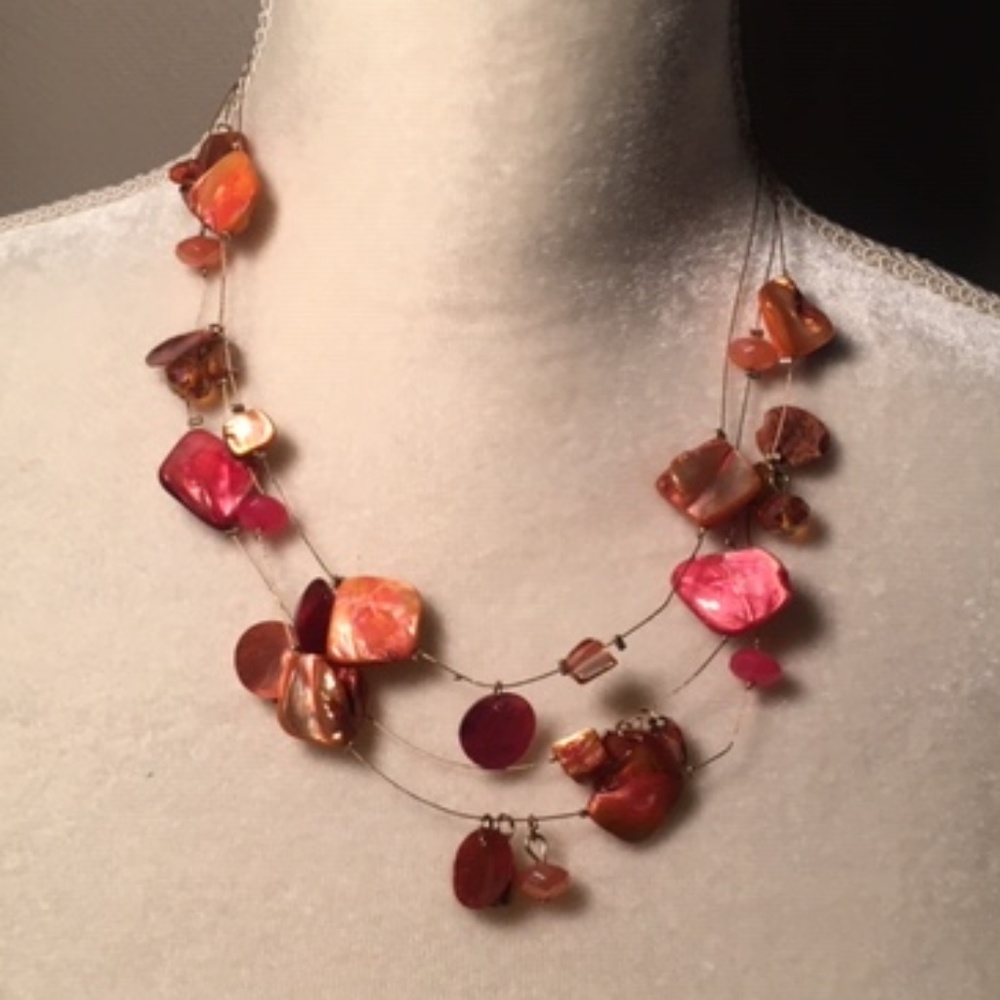 4 for $12: Shell wire necklace